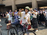 アースキャラバン2018長崎ピースサイクリング出発。平和の火と共に。