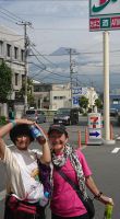 ピースサイクリング　広島→東京富士市吉原富士山も顔を出してくれて、これから鎌倉に向けて出発します